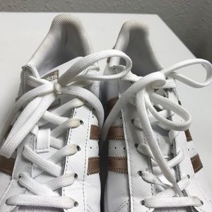 Rose Gold Adidas Superstars Size 7/8
